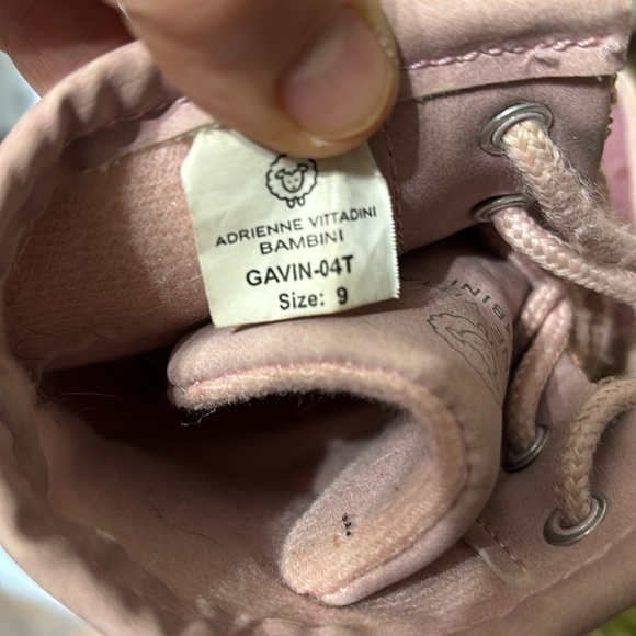 Pre-owned ADRIENNE VITTADINI BAMBINI TODDLER 9 PINK GLITTER DUCK BOOTS - Picture 11 of 15